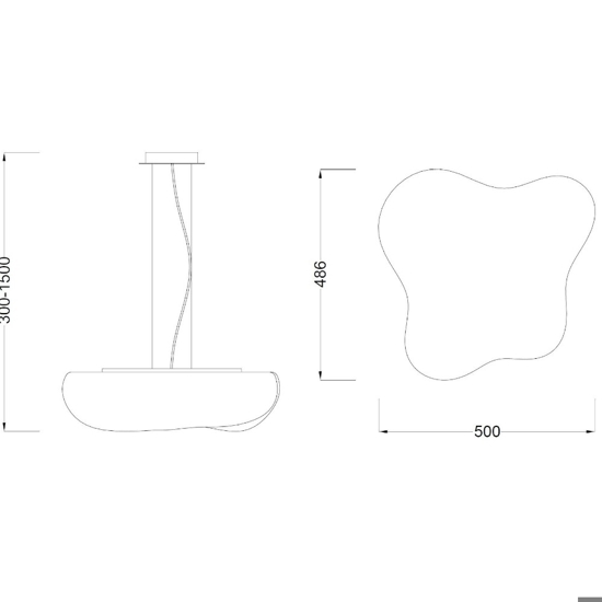 Lampadario nuvola bianca design moderna