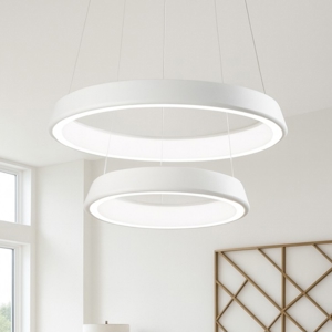 Visualizza i dettagli per Affralux anelli diodi lampadario led 54w 3200k particolare bianco moderno Affralux anelli diodi lampadario led 54w 3200k particolare bianco moderno