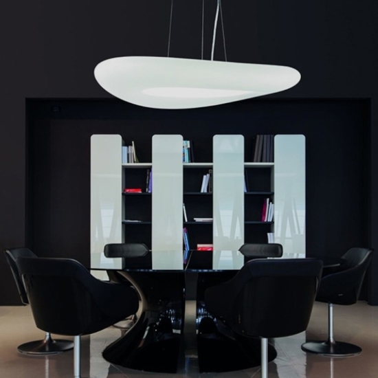 Stilnovo mrmagoo lampadari moderni bianco 75cm led dimmerabile