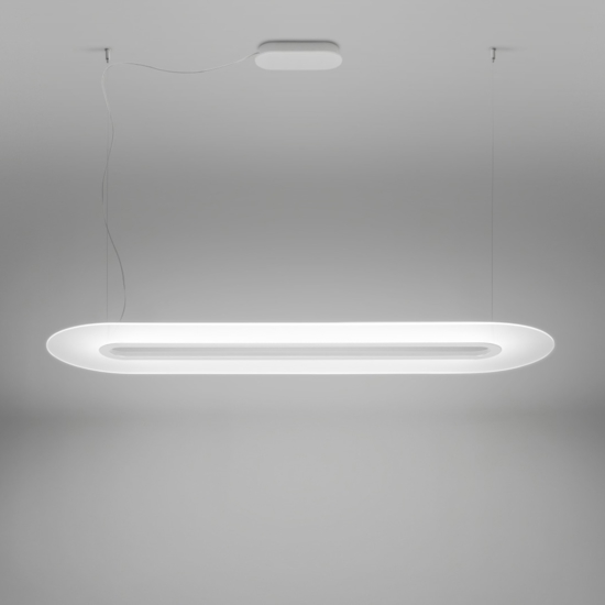 Optiline stilnovo lampadario moderno bianco led 47w dimmerabile