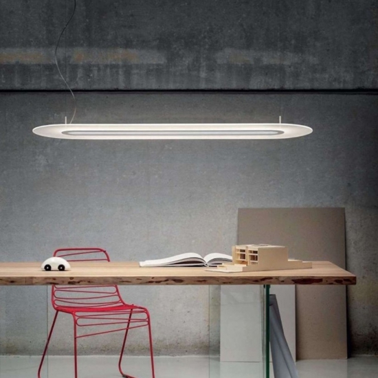 Stilnovo optline lampadario moderno led 3000k dimmerabile alluminio