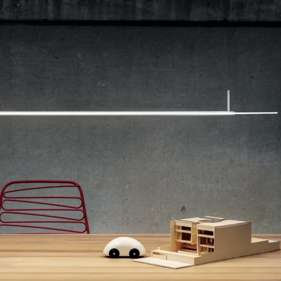 Stilnovo optline lampadario moderno led 3000k dimmerabile alluminio