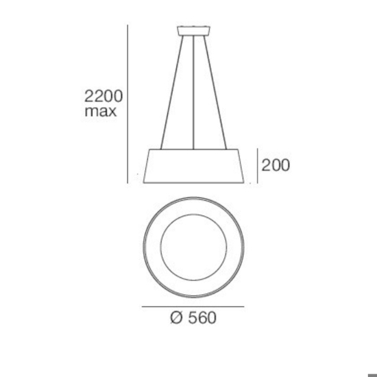 Stilnovo oxygen lampadario led 36w 3000k per salotto moderno