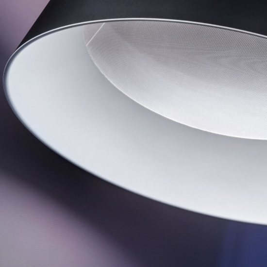 Lampadario moderno nero oxygen stilnovo led 50w 3000k dimmerabile biemissione