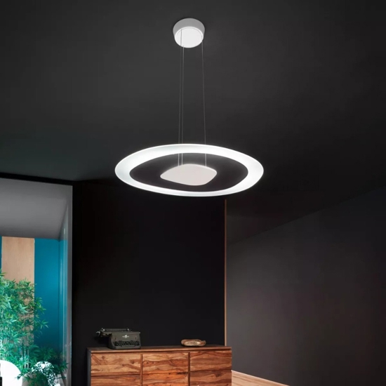 Lampadario antigua 80cm led 43w 3000k design moderno linea light