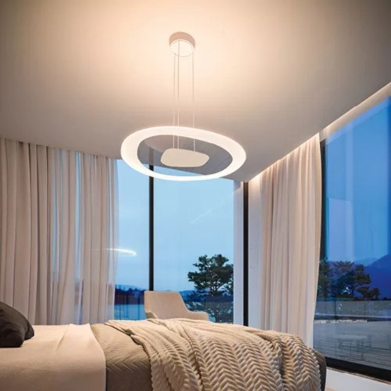 Lampadario antigua 80cm led 43w 3000k design moderno linea light