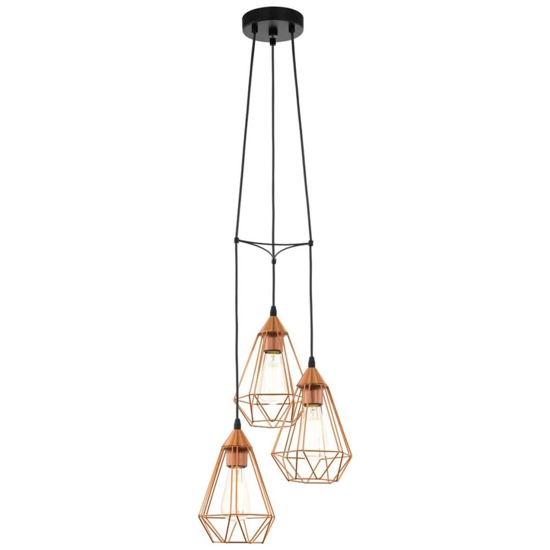 Tarbes eglo lampadario moderno rame per soggiorno
