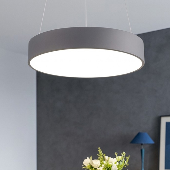 Lampadario moderno 60cm band diodi cerchio led 33w 3200k antracite