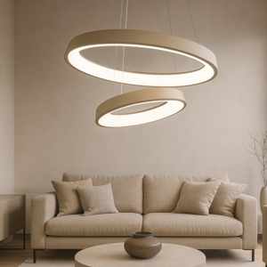 Visualizza i dettagli per Affralux lampadario diodi sabbia led 82w 3200k cerchi per soggiorno Affralux lampadario diodi sabbia led 82w 3200k cerchi per soggiorno