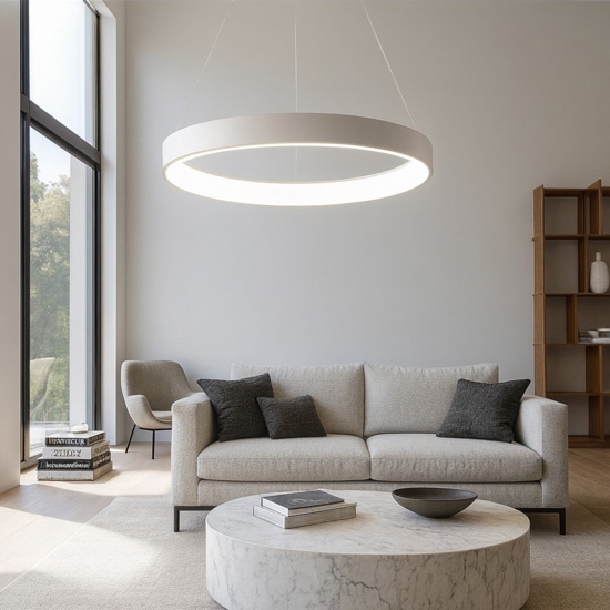 Affralux band diodi 108cm lampadario led 136w 3000k bianco