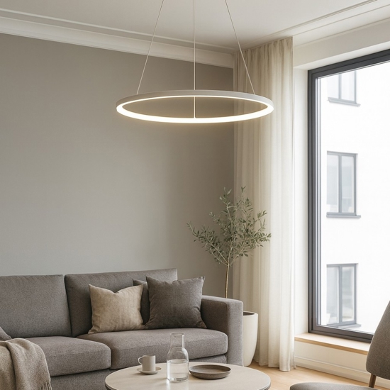 Affralux aluring lampadario moderno 26w cerchio bianco