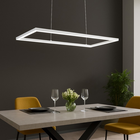 Lampadari moderni led 51w 3000k bianco particolare affralux quattro