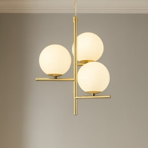 Lampadario oro ottone stile contemporaneo