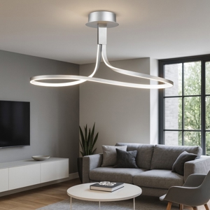 Visualizza i dettagli per Lampadario design moderno grigio led 40w 3000k per soggiorno Lampadario design moderno grigio led 40w 3000k per soggiorno