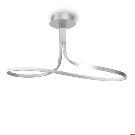 Lampadario design moderno grigio led 40w 3000k per soggiorno