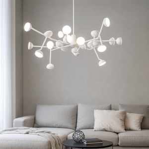 Lampadario moderno led 72w 3000k bianco per soggiorno