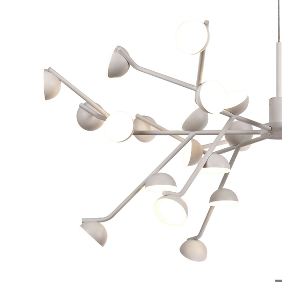 Lampadario moderno led 72w 3000k bianco per soggiorno
