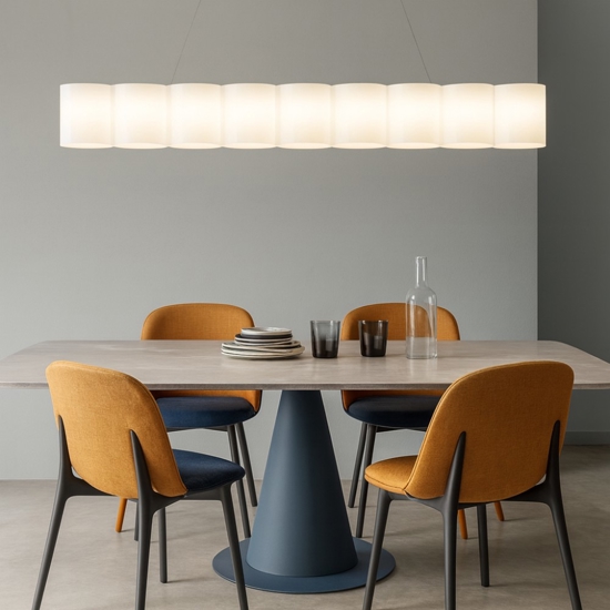 Honey stilnovo lampadario moderno led per soggiorno bianco 35w 2700k