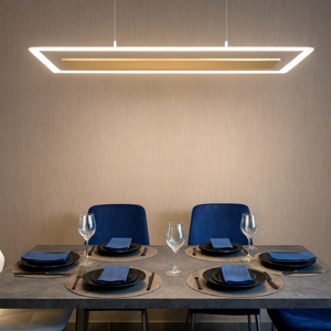 Visualizza i dettagli per Antille oro linea light lampadario led 45w 3000k moderno Antille oro linea light lampadario led 45w 3000k moderno