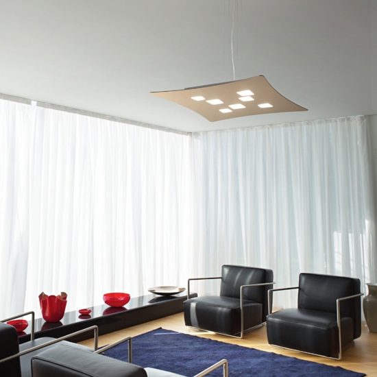 Lampadario tortora moderno luce sopra sotto isotta gea luce