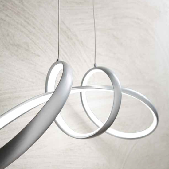 Lampadario design moderno ondaluce lumen 85 grigio