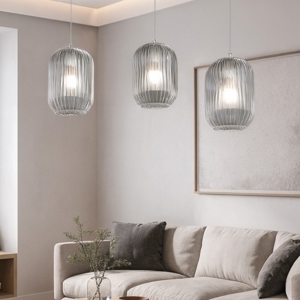 Visualizza i dettagli per Lampadario con decentramento vetri fume per soggiorno Lampadario con decentramento vetri fume per soggiorno