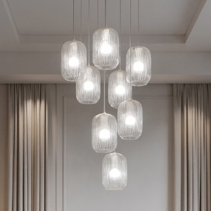 Visualizza i dettagli per Lampadario con vetro trasparent toplight tender oro per salone Lampadario con vetro trasparent toplight tender oro per salone