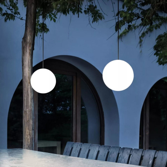 Lampadario sfera bianca linea light oh! p65 