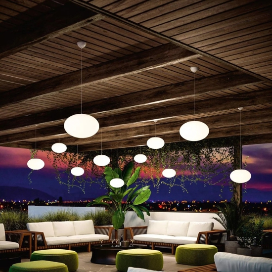 Lampadario per esterno linea light oh smash p65
