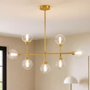 Lampadario dom miloox ottone oro moderno fp