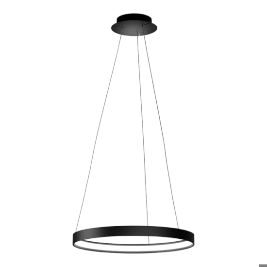 Sforzin anello lampadario  moderno nero per soggiorno
