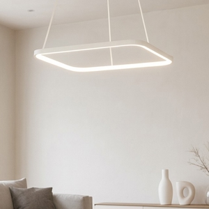 Lampadario led 3200k moderno affralux aluring bianco