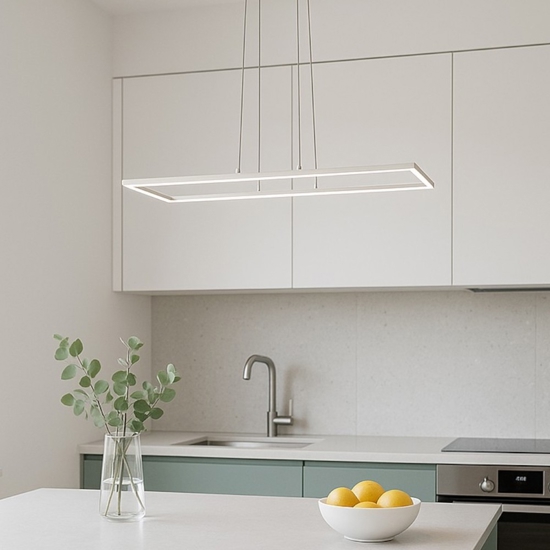 Lampadario led 72w 3000k bianco affralux quattro per soggiorno