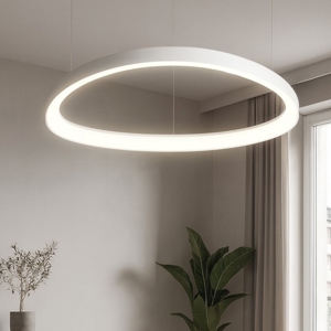 Gemini sp d061 bianco ideal lux lampadario moderno led 48w 3000k