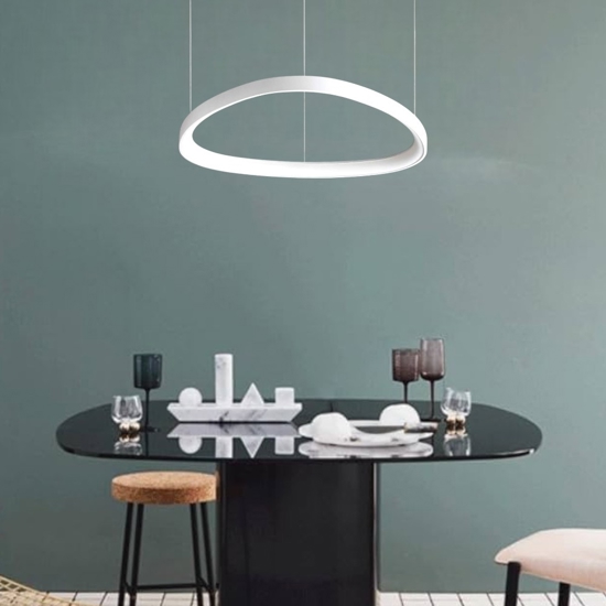 Gemini sp d061 bianco ideal lux lampadario moderno led 48w 3000k
