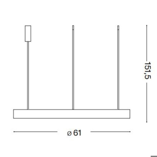 Gemini sp d061 bianco ideal lux lampadario moderno led 48w 3000k