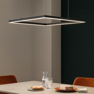 Visualizza i dettagli per Ideal lux oracle slim sp d070 square lampadario quadrato led 41w 3000k nero Ideal lux oracle slim sp d070 square lampadario quadrato led 41w 3000k nero