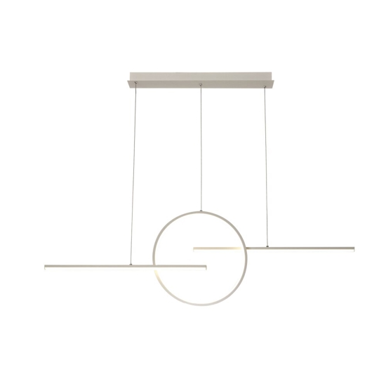 Lampadario led design moderno bianco per soggiorno 50w 3000k