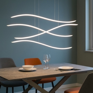 Lampadario design moderno per soggiorno led 3000k bianco vivida lil wave