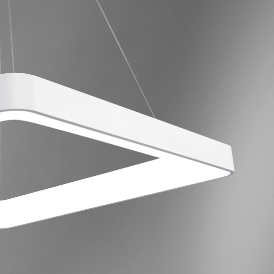 Lampadario 80 moderno led 80w 3000k quadrato inner s vivida