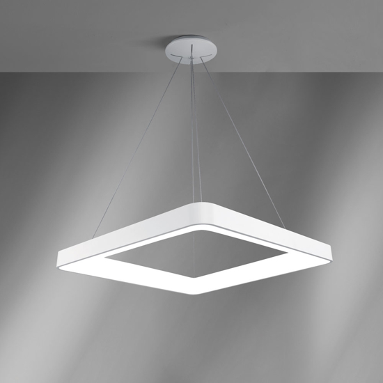 Lampadario 80 moderno led 80w 3000k quadrato inner s vivida