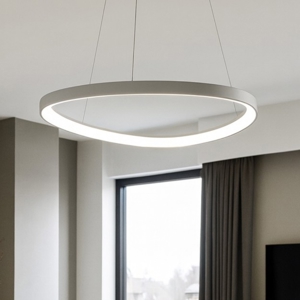 Lampadario led 60w 3000k 4000k design moderno vivida lifering bianco 81cm