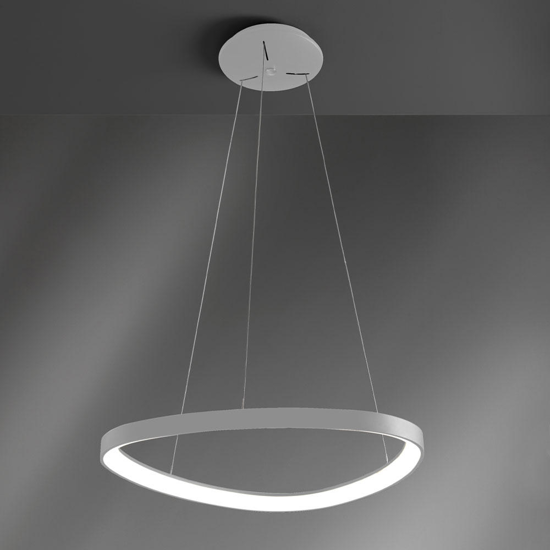 Lampadario led 60w 3000k 4000k design moderno vivida lifering bianco 81cm