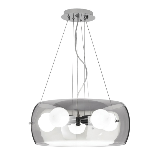 Audi10 sp5 fume' ideal lux lampadario di vetro per soggiorno moderno