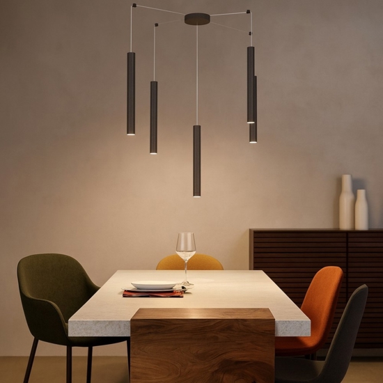 Top light lampadario con decentramento marrone per soggiorno