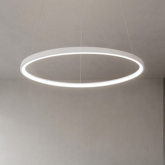 Aluring affralux lampadario cerchio bianco led 3200k