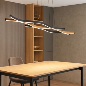 Visualizza i dettagli per Lampadario led design moderna nero marrone 3000k Lampadario led design moderna nero marrone 3000k