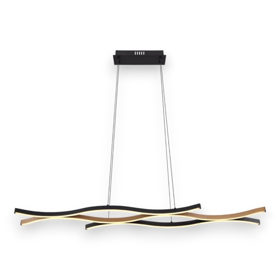 Lampadario led design moderna nero marrone 3000k