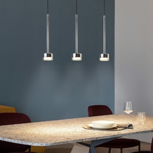 Lampadario nero 3 luci vetri bronzo moderno