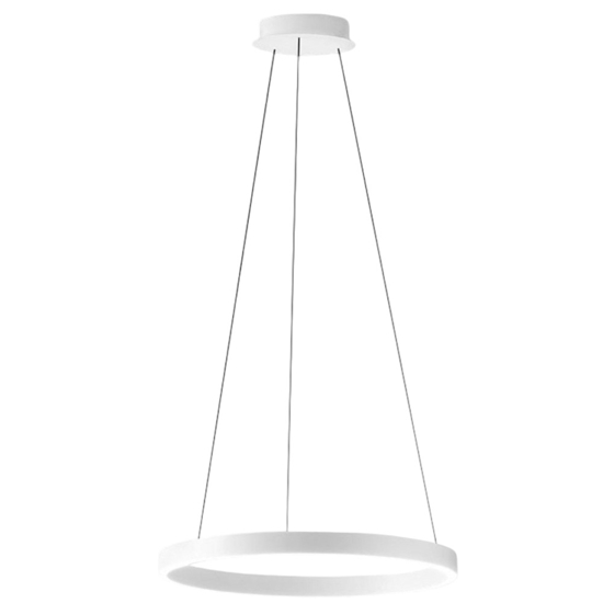 Gea luce criseide s-p bianco led 60w 3000k lampadario moderno